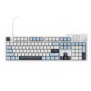 AJAZZ AK35I V3 104-Key Full Size Wired Gasket Mount Gaming Keyboard with Multimedia Buttons & Knob Control | Five Layer Pad | OEM Profile PBT Keycaps | Blue Backlit Custom Keyboard AJAZZ AK35I V3 104-Key Full Size Wired Gasket Mount Gaming Keyboard with Multimedia Buttons & Knob Control | Five Layer Pad | OEM Profile PBT Keycaps | Blue Backlit Custom Keyboard