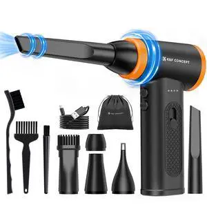 Compressed Air Duster,120000 RPM,Brushless Motor,Multiple Tools | 5000mAH,Low Gear for 150 Minutes,High Gear for 11 Minutes,Mini-Portable,LED Light,for Deep Computer Clean,Keyboard,Car,Home Compressed Air Duster,120000 RPM,Brushless Motor,Multiple Tools | 5000mAH,Low Gear for 150 Minutes,High Gear for 11 Minutes,Mini-Portable,LED Light,for Deep Computer Clean,Keyboard,Car,Home