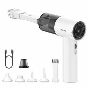 Computer Keyboard Cleaner Portable Vacuum and Compressed Air Duster White | 18000Pa super power, cordless cleaner for tight spaces, with LED light, 150000rpm adjustable blower, 2600*3 mAh rechargeable Computer Keyboard Cleaner Portable Vacuum and Compressed Air Duster White | 18000Pa super power, cordless cleaner for tight spaces, with LED light, 150000rpm adjustable blower, 2600*3 mAh rechargeable