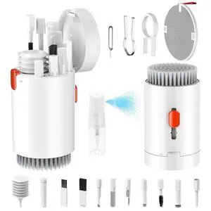Keyboard Cleaner Kit, Electronics Cleaning Kit with Retractable Big Brush, Portable, 20 in 1 Multi-Tool Kit for Phones, Tablet, Computer, PC Monitor,TV Camera Lens with 2.5ml Mist Spray (White) Keyboard Cleaner Kit, Electronics Cleaning Kit with Retractable Big Brush, Portable, 20 in 1 Multi-Tool Kit for Phones, Tablet, Computer, PC Monitor,TV Camera Lens with 2.5ml Mist Spray (White)