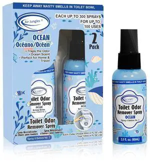 Toilet Poop Spray 2 Fl Oz (2 Pack), Ocean Scent Odor Eliminator | Spray Before No. 2 To Trap Bathroom Odors, 100 Uses Per Bottle, Portable Size For Travel, Home, Office & School Toilet Poop Spray 2 Fl Oz (2 Pack), Ocean Scent Odor Eliminator | Spray Before No. 2 To Trap Bathroom Odors, 100 Uses Per Bottle, Portable Size For Travel, Home, Office & School