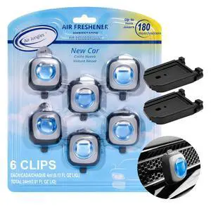 Car Air Freshener Vent Clip 6 Ct with 2 Civic Adapter | New Car Scent, Compatible with Honda Civic, CRV, ZRV, HRV, Integra, Long Lasting up to 180 Days, Car Odor Eliminator Car Air Freshener Vent Clip 6 Ct with 2 Civic Adapter | New Car Scent, Compatible with Honda Civic, CRV, ZRV, HRV, Integra, Long Lasting up to 180 Days, Car Odor Eliminator