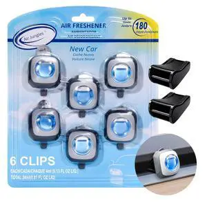 Car Air Freshener Vent Clip 6 Ct with 2 Tesla Adapter | New Car Scent Compatible with Tesla Model Y 2020-2024, Model 3 2017-2023, Silicon Adapter Secure Fit, Long Lasting Car Air Freshener Vent Clip 6 Ct with 2 Tesla Adapter | New Car Scent Compatible with Tesla Model Y 2020-2024, Model 3 2017-2023, Silicon Adapter Secure Fit, Long Lasting