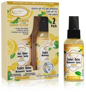 Toilet Poop Spray 2 Fl Oz (2 Pack), Lemon Scent Odor Eliminator | Spray Before No. 2 To Trap Bathroom Odors, 100 Uses Per Bottle, Portable Size For Travel, Home, Office & School Toilet Poop Spray 2 Fl Oz (2 Pack), Lemon Scent Odor Eliminator | Spray Before No. 2 To Trap Bathroom Odors, 100 Uses Per Bottle, Portable Size For Travel, Home, Office & School