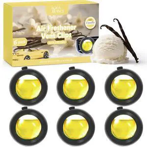 Car Air Freshener Vent Clips, Vanilla, 6 Pack, Long Lasting Up to 180 Days | 4 mL Each, For Men & Women, Car Fragrance Accessories Car Air Freshener Vent Clips, Vanilla, 6 Pack, Long Lasting Up to 180 Days | 4 mL Each, For Men & Women, Car Fragrance Accessories