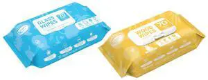Bundle Glass Cleaner Wipes for Auto Window Mirror 70 Count, and Wood Cleaner Wipes 70 Count Bundle Glass Cleaner Wipes for Auto Window Mirror 70 Count, and Wood Cleaner Wipes 70 Count