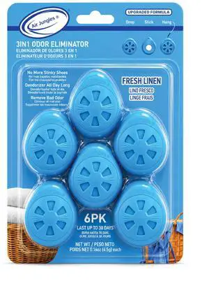 Shoe Deodorizer Balls 6 Ct, Fresh Linen Scent | Up to 180 Days, Strong Odor Eliminator for Sneaker, Gym Bag, Locker and Drawer, with Adhesive and Hook for Multiple Use Shoe Deodorizer Balls 6 Ct, Fresh Linen Scent | Up to 180 Days, Strong Odor Eliminator for Sneaker, Gym Bag, Locker and Drawer, with Adhesive and Hook for Multiple Use