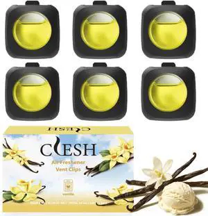 Car Air Fresheners, Vanilla, 6-Pack, 4ml Each, Odor Eliminator Car Air Fresheners, Vanilla, 6-Pack, 4ml Each, Odor Eliminator