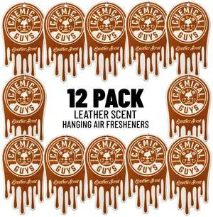 Hanging Air Fresheners, Leather Scent, 12 Pack, for Cars | Twelve hanging fresheners fill cars, home and garage with a rich leather scent while neutralizing odors Hanging Air Fresheners, Leather Scent, 12 Pack, for Cars | Twelve hanging fresheners fill cars, home and garage with a rich leather scent while neutralizing odors