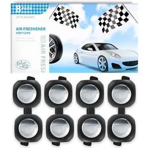 Car Air Freshener Vent Clips, 8 Pack, Provides Long-Lasting Scent, Up to 240 Days, Odor Eliminator (New Car Scent) Car Air Freshener Vent Clips, 8 Pack, Provides Long-Lasting Scent, Up to 240 Days, Odor Eliminator (New Car Scent)