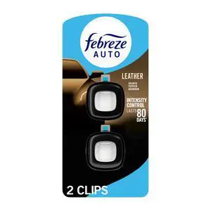 AUTO Air Freshener, Odor-Fighting Automotive Vent Clip, Scented Car Accessories, Long Lasting for Strong Odors, Leather, 2 Count AUTO Air Freshener, Odor-Fighting Automotive Vent Clip, Scented Car Accessories, Long Lasting for Strong Odors, Leather, 2 Count