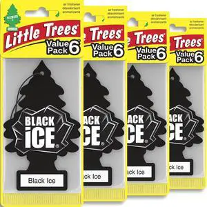 Car Air Freshener | Hanging Tree Provides Long Lasting Scent for Auto and Home | Black Ice, 24 Air Fresheners Car Air Freshener | Hanging Tree Provides Long Lasting Scent for Auto and Home | Black Ice, 24 Air Fresheners