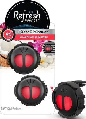 Mini Diffuser Car Air Fresheners, Hawaiian Sunrise Scent, 2 Pack, Convenient Car Diffuser Mini Diffuser Car Air Fresheners, Hawaiian Sunrise Scent, 2 Pack, Convenient Car Diffuser