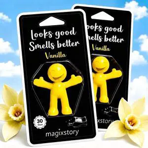 Car Air Freshener Vent Clip, Car Accessory, Vanilla Scent, 2PK, 60 Days, | Fresh and Cute Car Accessory Car Air Freshener Vent Clip, Car Accessory, Vanilla Scent, 2PK, 60 Days, | Fresh and Cute Car Accessory