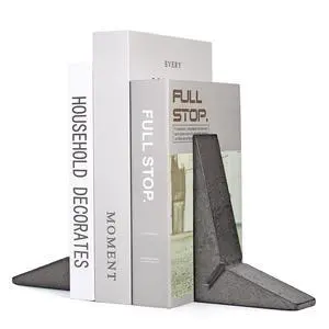 Cast Iron Bookends, Sharp Triangle Theme, Black Decorative Bookends for Home Decor, Office Desk, Bookshelves, Bookends for Heavy Books Cast Iron Bookends, Sharp Triangle Theme, Black Decorative Bookends for Home Decor, Office Desk, Bookshelves, Bookends for Heavy Books