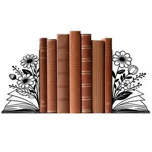 Metal Bookends Flower & Book Bookends Decorative Cute Book Ends for Shelves Bookshelf Reading Decor Bookshelf Decor Space-Saving Desk Organizer for Book Lovers Gift Metal Bookends Flower & Book Bookends Decorative Cute Book Ends for Shelves Bookshelf Reading Decor Bookshelf Decor Space-Saving Desk Organizer for Book Lovers Gift