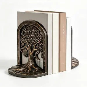 Tree of Life Decorative Bookends Set for Heavy Books, Shelves | Vintage Bronze Metal Finish, Non-Slip Base, Cast Iron, A Great Gift Family & Friends, for Bookcases, Home, Office, Library Tree of Life Decorative Bookends Set for Heavy Books, Shelves | Vintage Bronze Metal Finish, Non-Slip Base, Cast Iron, A Great Gift Family & Friends, for Bookcases, Home, Office, Library