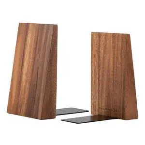 Muso Wood Book Ends, Thickened Wooden Bookends for Heavy Books, Creative Decorative Bookends for Shelves, Non-Skid Book Ends, Handmade Acacia Wood Bookends | Thickened Non-Skid Design Muso Wood Book Ends, Thickened Wooden Bookends for Heavy Books, Creative Decorative Bookends for Shelves, Non-Skid Book Ends, Handmade Acacia Wood Bookends | Thickened Non-Skid Design