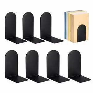 6 Pcs Modern Metal Book Ends for Shelves Small Bookends Book Shelf Organizer Minimalist Design Stopper to Hold Books for Home Office (Black, 5.5 * 3.75 * 2.25inch) 6 Pcs Modern Metal Book Ends for Shelves Small Bookends Book Shelf Organizer Minimalist Design Stopper to Hold Books for Home Office (Black, 5.5 * 3.75 * 2.25inch)
