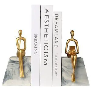 Book Ends for Shelves to Hold Books,Heavy Duty Thinker Abstract Statue | Decorative Bookends for Home Office Bookshelf, Gift for Book Lovers,1 Pair Book Ends for Shelves to Hold Books,Heavy Duty Thinker Abstract Statue | Decorative Bookends for Home Office Bookshelf, Gift for Book Lovers,1 Pair