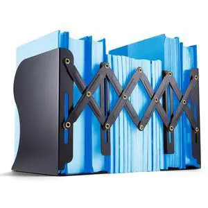 Adjustable Bookends, Expandable 4"-18", Black. | 4 to 18-Inch, Book Ends for Shelves, Office Book Supports for Books, Binders, Flexible Shelf Organization Adjustable Bookends, Expandable 4"-18", Black. | 4 to 18-Inch, Book Ends for Shelves, Office Book Supports for Books, Binders, Flexible Shelf Organization