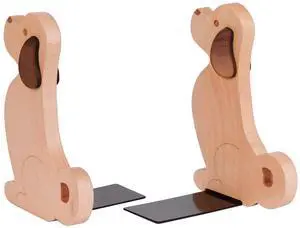Book Ends - Puppy Dog Wooden Bookends for Kids Book Ends for Shelves Office Book Ends - Puppy Dog Wooden Bookends for Kids Book Ends for Shelves Office