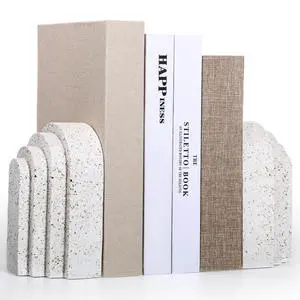 Heavy Duty Book Ends for Shelves, Decorative Book Stopper for Shelves, Resin Decor Bookends for Heavy Books, Modern Pleasing Layered Arch Design Aesthetic Bookend for Bookshelf, Home, Office Heavy Duty Book Ends for Shelves, Decorative Book Stopper for Shelves, Resin Decor Bookends for Heavy Books, Modern Pleasing Layered Arch Design Aesthetic Bookend for Bookshelf, Home, Office