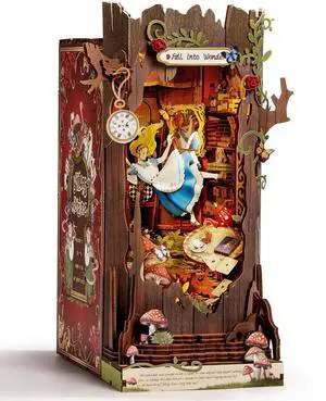 DIY Book Nook Kits Fall into Wonder, Fairy Tale Bookend Wooden 3D Puzzles for Bookshelf Decor, DIY Miniature House Building Kit for Adults, DIY Crafts/Surprised Gifts for Teens & Book Lovers DIY Book Nook Kits Fall into Wonder, Fairy Tale Bookend Wooden 3D Puzzles for Bookshelf Decor, DIY Miniature House Building Kit for Adults, DIY Crafts/Surprised Gifts for Teens & Book Lovers