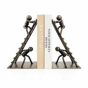 Decorative Bookends for Shelves, Modern Climbing Man | Artistic climbing man bookends symbolize ambition and perseverance while keeping books neatly organized on shelves. Decorative Bookends for Shelves, Modern Climbing Man | Artistic climbing man bookends symbolize ambition and perseverance while keeping books neatly organized on shelves.
