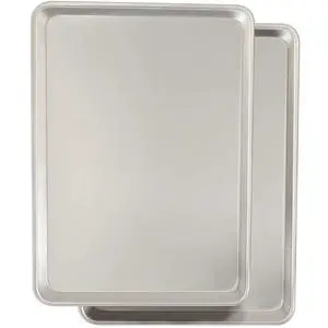 Commercial Quality Baking Sheet Pan Set, Natural Aluminum Cookie Sheet, Umite Chef Warp Resistant Baker's Half Sheet Pan, Large Thick Cookie Tray Pans for Baking, Roasting(2 Pack, 18X13In) Commercial Quality Baking Sheet Pan Set, Natural Aluminum Cookie Sheet, Umite Chef Warp Resistant Baker's Half Sheet Pan, Large Thick Cookie Tray Pans for Baking, Roasting(2 Pack, 18X13In)