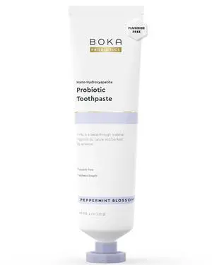 Probiotic Toothpaste - Fluoride Free, Nano Hydroxyapatite Toothpaste | Made with Probiotics - Peppermint Blossom - 4 Oz, 1PK Probiotic Toothpaste - Fluoride Free, Nano Hydroxyapatite Toothpaste | Made with Probiotics - Peppermint Blossom - 4 Oz, 1PK