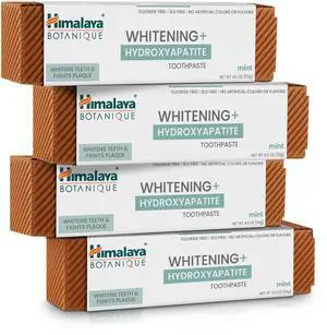 Botanique Whitening+ Hydroxyapatite Toothpaste, Mint, 4 oz, Pack 4 | Nano Hydroxyapatite Toothpaste, Support Enamel Strength & Integrity,Great for Sensitive Teeth, Fluoride Free,SLS Free & Vegan Botanique Whitening+ Hydroxyapatite Toothpaste, Mint, 4 oz, Pack 4 | Nano Hydroxyapatite Toothpaste, Support Enamel Strength & Integrity,Great for Sensitive Teeth, Fluoride Free,SLS Free & Vegan