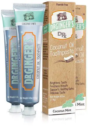 Coconut Oil Toothpaste, Fluoride Free + Xylitol, 4oz, 2 Pack | Coconut Powered by Organic Coconut Oil & Xylitol, Gentle Deep Clean, Oral Microbiome Support, Sensitive Teeth, Coconut Mint Coconut Oil Toothpaste, Fluoride Free + Xylitol, 4oz, 2 Pack | Coconut Powered by Organic Coconut Oil & Xylitol, Gentle Deep Clean, Oral Microbiome Support, Sensitive Teeth, Coconut Mint
