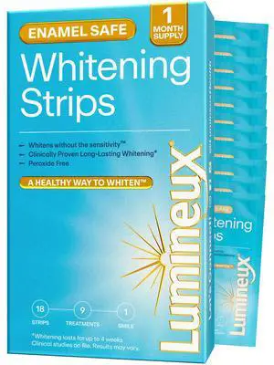 Teeth Whitening Strips, Peroxide Free, 9 Treatments (1 Month) | Peroxide free, enamel safe, dentist formulated, clinically tested & proven, free from harsh ingredients, no sensitivity Teeth Whitening Strips, Peroxide Free, 9 Treatments (1 Month) | Peroxide free, enamel safe, dentist formulated, clinically tested & proven, free from harsh ingredients, no sensitivity