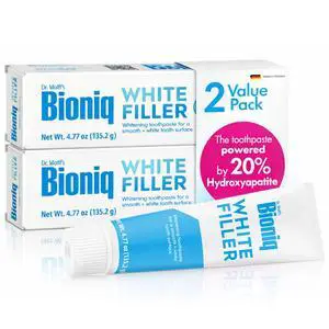 White Filler Whitening Toothpaste 4.77 Oz | 20% Hydroxyapatite Teeth Whitening fomula, fluoride free, Clinically Tested Expert for Enamel and Gum Care, 4.77 Oz 2 Pack White Filler Whitening Toothpaste 4.77 Oz | 20% Hydroxyapatite Teeth Whitening fomula, fluoride free, Clinically Tested Expert for Enamel and Gum Care, 4.77 Oz 2 Pack