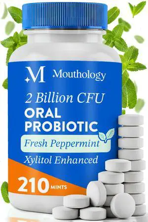 Oral Probiotics for Mouth Bad Breath with Xylitol (210 Count Mints), Dental Probiotic, Mouth Probiotics Bad Breath Treatment and Gums Oral Probiotics for Mouth Bad Breath with Xylitol (210 Count Mints), Dental Probiotic, Mouth Probiotics Bad Breath Treatment and Gums