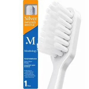 Nano Silver Ultra Soft Toothbrush Adults - Manual Extra Tooth Brush Sensitive Gums Teeth - White Handle Bristles Nano Silver Ultra Soft Toothbrush Adults - Manual Extra Tooth Brush Sensitive Gums Teeth - White Handle Bristles