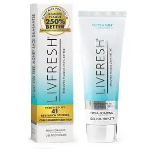 Toothpaste Gel, Clinically Proven to Remove Plaque 250% Better, Does Not Irritate Gums, Reduces Tartar Buildup, Peppermint Toothpaste Gel, Clinically Proven to Remove Plaque 250% Better, Does Not Irritate Gums, Reduces Tartar Buildup, Peppermint