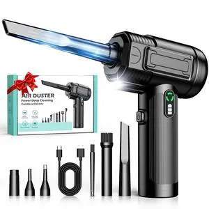 Compressed Air Duster, 130000RPM Rechargeable Electric Air Blower Cordless | Powerful Jet Blower with LED Light Mini Air Blower Rechargeable & Reusable Cleaning Blower for Car Compressed Air Duster, 130000RPM Rechargeable Electric Air Blower Cordless | Powerful Jet Blower with LED Light Mini Air Blower Rechargeable & Reusable Cleaning Blower for Car
