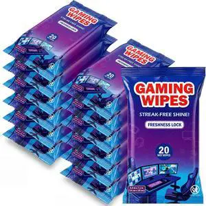 12 Pack Gaming Cleaning Wipes Bulk 240 Count Pre Moistened Gaming Gear and Electronics Wipes Fast Drying Instantly Clean for Controllers Keyboards Laptops Phones 12 Pack Gaming Cleaning Wipes Bulk 240 Count Pre Moistened Gaming Gear and Electronics Wipes Fast Drying Instantly Clean for Controllers Keyboards Laptops Phones