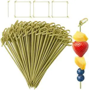 1000 Pcs Cocktail Picks 4.13 Inch Bamboo Skewers Fancy Party Toothpicks for Appetizers Charcuterie Food Picks Sticks with Looped Knot for Drinks Garnish Sandwich Fruit 1000 Pcs Cocktail Picks 4.13 Inch Bamboo Skewers Fancy Party Toothpicks for Appetizers Charcuterie Food Picks Sticks with Looped Knot for Drinks Garnish Sandwich Fruit