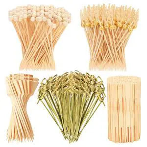500PCS Bamboo Skewers for Appetizers, Fancy Toothpicks for Appetizers | 4.7" Eco-friendly Natural Bamboo Cocktail Picks for Drinks Food, Charcuterie Sticks 500PCS Bamboo Skewers for Appetizers, Fancy Toothpicks for Appetizers | 4.7" Eco-friendly Natural Bamboo Cocktail Picks for Drinks Food, Charcuterie Sticks