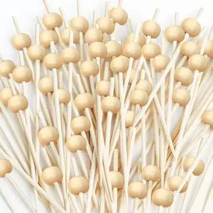 Wooden Cocktail Picks with Beads,200 Pcs 4.7 Inch Natural Bamboo Appetizer Skewers for Charcuterie, Fruit Kabobs, Party Food Wooden Cocktail Picks with Beads,200 Pcs 4.7 Inch Natural Bamboo Appetizer Skewers for Charcuterie, Fruit Kabobs, Party Food