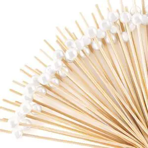 200PCS Cocktail Picks, 4.7Inch Fancy Toothpicks for Appetizers | White Pearl Bamboo Skewers Sticks for Charcuterie Drinks Fruit Food Wedding Bridal Shower Party Decor Boards Accessories 200PCS Cocktail Picks, 4.7Inch Fancy Toothpicks for Appetizers | White Pearl Bamboo Skewers Sticks for Charcuterie Drinks Fruit Food Wedding Bridal Shower Party Decor Boards Accessories