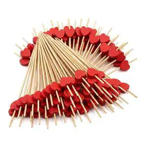 200Pcs Bamboo Cocktail Picks BBQ Toothpicks,4.7 Inch Fancy Toothpicks for Appetizers, Fruits, Desserts,Hamburgers,DrinksPerfect for Valentines Day,Wedding,Party,Table Decoration 200Pcs Bamboo Cocktail Picks BBQ Toothpicks,4.7 Inch Fancy Toothpicks for Appetizers, Fruits, Desserts,Hamburgers,DrinksPerfect for Valentines Day,Wedding,Party,Table Decoration