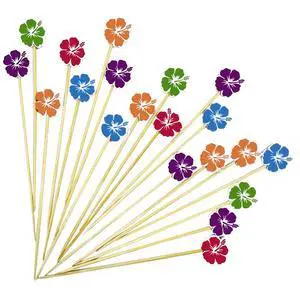 100pcs Flower Cocktail Picks, Toothpicks for Appetizers | 4.7 inch Bamboo Skewers, Bamboo Handmade Cocktail Sticks Appetizer Skewers for Fruits Drinks Desserts Party Food Decoration 100pcs Flower Cocktail Picks, Toothpicks for Appetizers | 4.7 inch Bamboo Skewers, Bamboo Handmade Cocktail Sticks Appetizer Skewers for Fruits Drinks Desserts Party Food Decoration