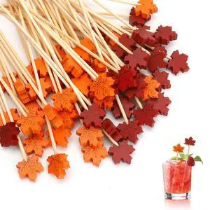 Fall Thanksgiving Cocktail Picks, 200 Pcs Maple Leaves Cocktail Toothpicks, Fancy Bamboo Toothpicks Skewers for Appetizers Charcuterie Food Fruit Drinks AutumnThanksgiving Themed Party Decor Supplies Fall Thanksgiving Cocktail Picks, 200 Pcs Maple Leaves Cocktail Toothpicks, Fancy Bamboo Toothpicks Skewers for Appetizers Charcuterie Food Fruit Drinks AutumnThanksgiving Themed Party Decor Supplies
