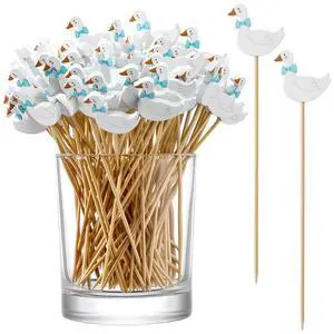 Blue 150 Pcs Cocktail Picks 5.9 Inch goose duck Toothpicks for Appetizers Fancy Decorative Toothpicks Natural Bamboo Cocktail Skewer for Sandwich Cake Dessert Fruit Party Decoration (Goose) Blue 150 Pcs Cocktail Picks 5.9 Inch goose duck Toothpicks for Appetizers Fancy Decorative Toothpicks Natural Bamboo Cocktail Skewer for Sandwich Cake Dessert Fruit Party Decoration (Goose)