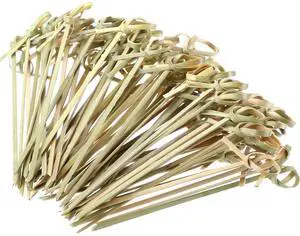 2000 Pcs Bamboo Cocktail Picks Looped Knot Skewers 4.13 Inch | For Appetizers Drink Garnish, Party Bar Snacks Sandwiches, Fruit Toothpicks, Decorative Knot Design, Handmade Food Sticks 2000 Pcs Bamboo Cocktail Picks Looped Knot Skewers 4.13 Inch | For Appetizers Drink Garnish, Party Bar Snacks Sandwiches, Fruit Toothpicks, Decorative Knot Design, Handmade Food Sticks