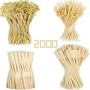 2000PCS Cocktail Picks Kit, 4 Styles Fancy Toothpicks for Appetizers | 3 Sizes Long Bamboo Skewers, Decorative Wooden Food Sticks, for Drinks, Fruit, Charcuterie Boards Accessories, Party Supplies 2000PCS Cocktail Picks Kit, 4 Styles Fancy Toothpicks for Appetizers | 3 Sizes Long Bamboo Skewers, Decorative Wooden Food Sticks, for Drinks, Fruit, Charcuterie Boards Accessories, Party Supplies